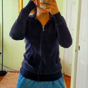 Gap body velour zip up sweater